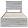 vidaXL Estrutura da Cama com gaveta Cinza Sonoma 100 x 200 cm
