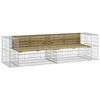 vidaXL Banco de jardim c/ design gabi&atilde;o 244x71x65,5cm pinho impregnado