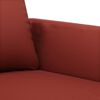 vidaXL Sof&aacute; de 2 lugares 140 cm couro artificial vermelho tinto