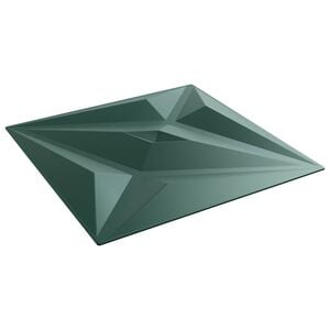 vidaXL Pain&eacute;is de parede 24 unid. 50 x 50 cm Verde Estrela Espuma XPS