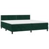 vidaXL Cama com molas/colch&atilde;o 200x200 cm veludo verde-escuro