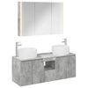 vidaXL Conjunto de Arm&aacute;rios para Banheiro 4 pcs Cinzento Cimento