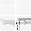 vidaXL Toldo Retr&aacute;til Manual Branco 500 &times; 350 cm tecido