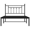 vidaXL Estrutura de cama com cabeceira 107x203 cm metal preto