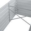 vidaXL Canteiro elevado de jardim a&ccedil;o galvanizado 320x80x45cm cinzento