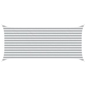 vidaXL Vela de sombra solar Cinza Claro e Branco 4,5 x 2 m