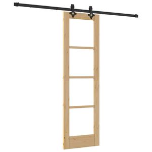 vidaXL Porta Deslizante Natural 61 x 198,5 cm