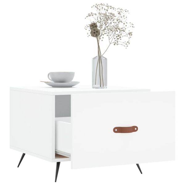 vidaXL Mesa de centro 50x50x40 cm derivados de madeira branco