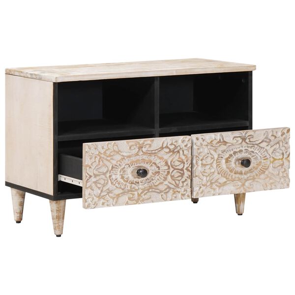 vidaXL Gabinete para TV com armazenamento Branco 70 x 33,5 x 46 cm