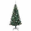 vidaXL &Aacute;rvore de Natal Artificial Pr&eacute;-iluminada Verde 210 cm