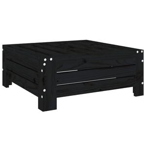 vidaXL Cobertura p/ base de guarda-sol madeira de pinho maci&ccedil;a preto
