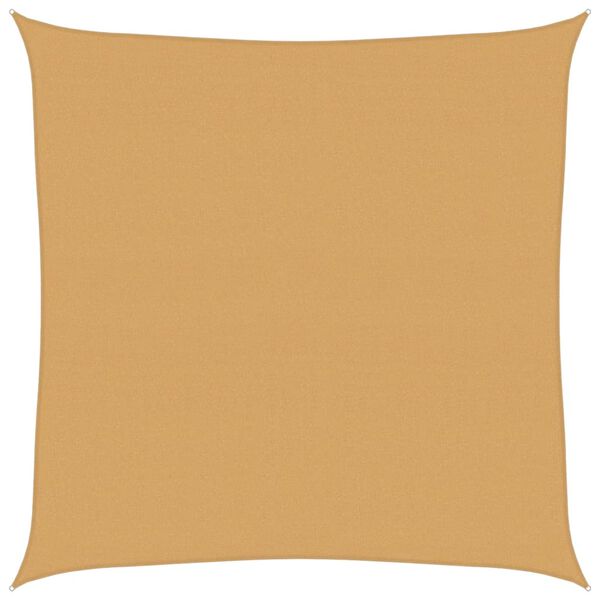 vidaXL Para-sol estilo vela quadrado 160 g/m&sup2; 7x7 m PEAD areia