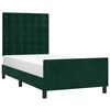vidaXL Estrutura de cama sem colch&atilde;o 90x200 cm veludo verde-escuro