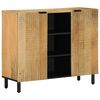 vidaXL Aparador 90x33x75 cm madeira de mangueira maci&ccedil;a castanho