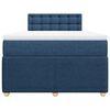 vidaXL Cama boxspring com colch&atilde;o 120x190 cm tecido azul