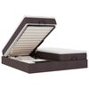 vidaXL Estrutura de cama otomana com colchões tecido castanho escuro