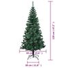 vidaXL &Aacute;rvore Natal artificial c/ pontas iridescentes 120 cm PVC verde