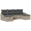 vidaXL Conjunto de Sof&aacute; de Jardim 6 unid. vime PE