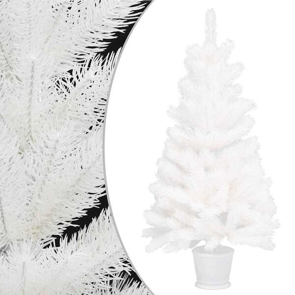 vidaXL &Aacute;rvore Natal artificial pr&eacute;-iluminada c/ bolas 90 cm branco