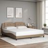 vidaXL Estrutura de cama sem colch&atilde;o Zadar 180x200 cm couro artificial cappuccino