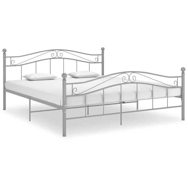 vidaXL Estrutura de cama metal 160x200 cm cinzento