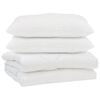 vidaXL Edred&atilde;o com travesseiro 3 pcs Branco Microfibra