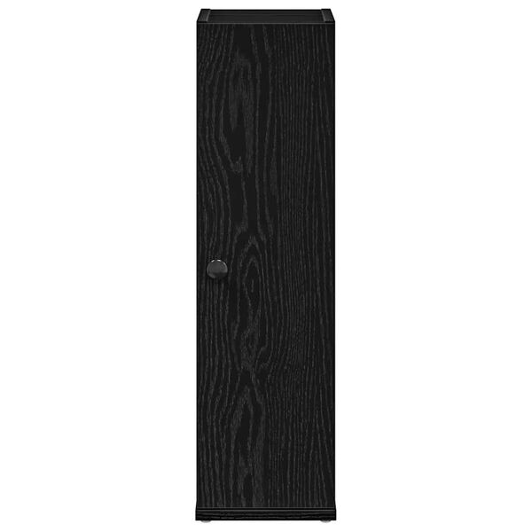 vidaXL M&oacute;vel p/ casa de banho c/ suporte de rolos 20,5x22x72 cm preto