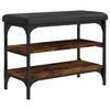 vidaXL Banco sapateira 62x32x47 cm derivados madeira carvalho fumado