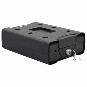 vidaXL Cofre para Carro com bloqueio Preto 22 x 16 x 7 cm A&ccedil;o