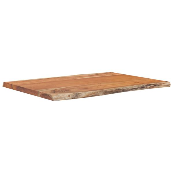 vidaXL Tampo de mesa retangular borda viva 80x60x2,5 cm ac&aacute;cia maci&ccedil;a