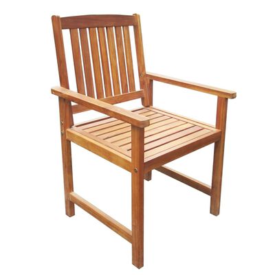 vidaXL Cadeiras de jardim 2 pcs madeira acácia maciça castanho