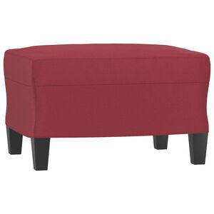 vidaXL Apoio de p&eacute;s 60x50x41 cm couro artificial vermelho tinto