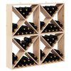 vidaXL Escorredor de Vinho 4 pcs Natural 62 x 25 x 62 cm