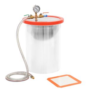 vidaXL C&acirc;mara a v&aacute;cuo em a&ccedil;o inoxid&aacute;vel 22,7 L