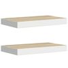 vidaXL Prateleiras de parede 2 pcs 40x23x3,8 cm MDF carvalho e branco