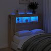 vidaXL Cabeceira c/ LEDs 120x18,5x103,5 deriv. madeira carvalho sonoma