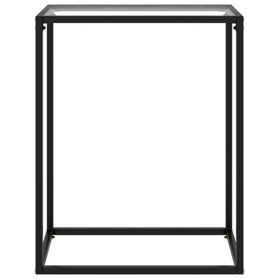 vidaXL Mesa consola 60x35x75 cm vidro temperado transparente