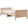 vidaXL Estrutura de Cama com Colch&atilde;o Extens&iacute;vel Castanho 80 x 200 cm