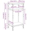 vidaXL Mesa Lateral com prateleira Carvalho Artesanal 40 x 30 x 75 cm