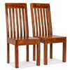 vidaXL Cadeiras jantar modernas 2 pcs madeira maci&ccedil;a + acabamento mel