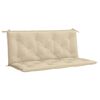 vidaXL Almofad&atilde;o p/ banco de jardim 120x(50+50)x7cm tecido oxford bege