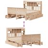 vidaXL Cama com estante sem colch&atilde;o 150x200 cm pinho maci&ccedil;o