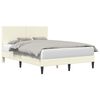 vidaXL Estrutura da Cama Creme 120 x 190 cm Tecido de Veludo Cotele