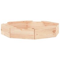 vidaXL Caixa de areia octogonal com assentos madeira de pinho maciça