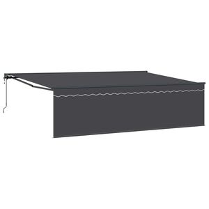 vidaXL Toldo retr&aacute;til Antracite 500 &times; 300 cm Poli&eacute;ster e Alum&iacute;nio