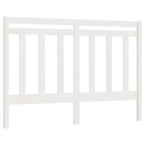 vidaXL Cabeceira de cama 141x4x100 cm pinho maci&ccedil;o branco