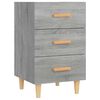 vidaXL Mesa de cabeceira 40x40x66 cm derivados madeira cinzento sonoma
