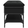 vidaXL Banco sapateira 102x42x45 cm derivados de madeira preto
