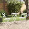 vidaXL Conjunto bistro 3 pcs Branco Aço
