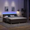 vidaXL Cama Box Spring LED Marrom Escuro 180 x 200 cm tecido
